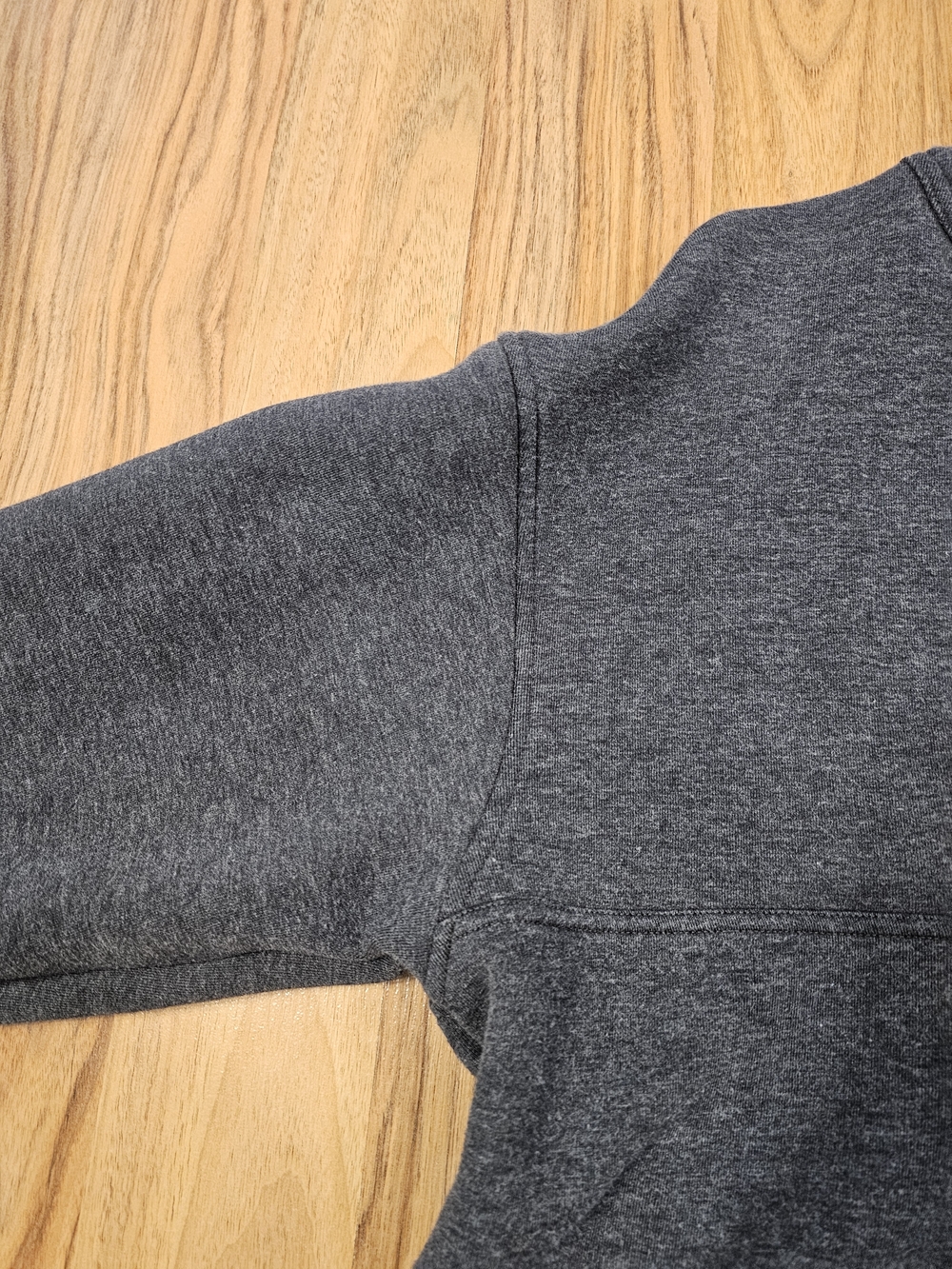 Banana Republic Heather Charcoal  Scuba V-Neck Sweatshirt - Picture 15 of 16